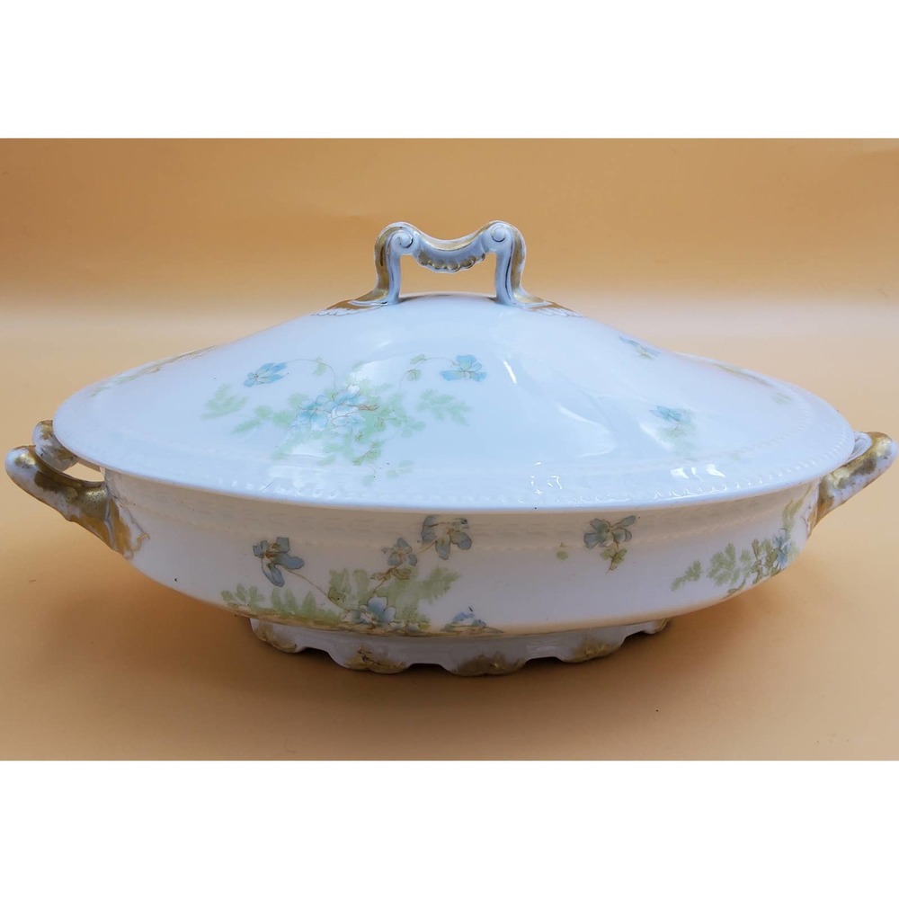 Antique Haviland Limoges Early Schleiger Pattern Oval Soup Taurine